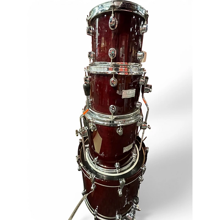 Mapex Used Mapex 4 Piece Saturn IV Studioease Dark Cherry Drum Kit.gc