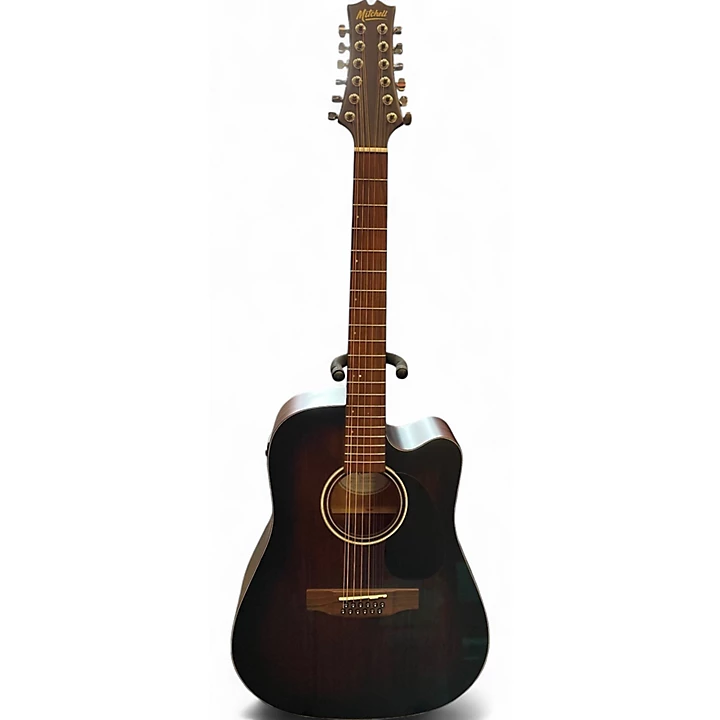 Used Mitchell T331 TCE BST edge burst 12 String Acoustic Electric Guitar