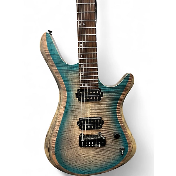 Used Kiesel Vanquish Trans Blue Fade Solid Body Electric Guitar
