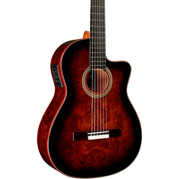 Cordoba Fusion 12 Exotic Top Nylon String Classical Acoustic Electric Guitar Brown Sugar Burst