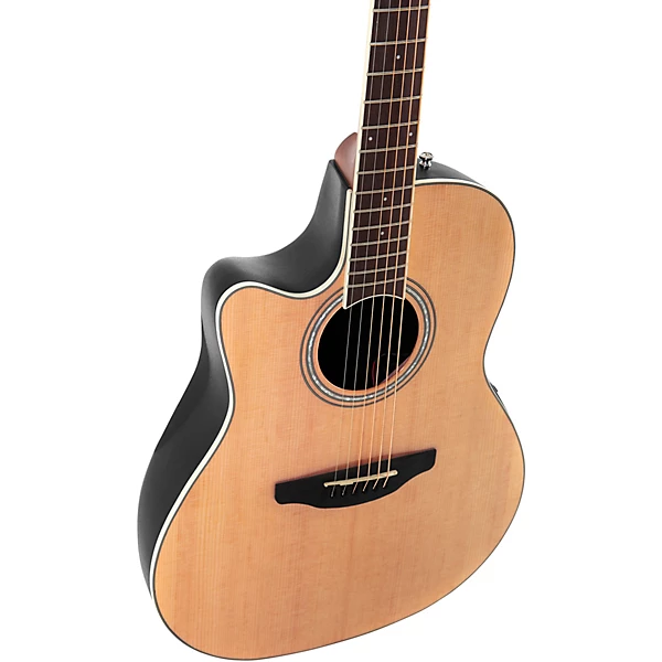 Ovation CS24L Celebrity Series Traditional Mid Depth Left Handed Acoustic Electric Guitar Natural