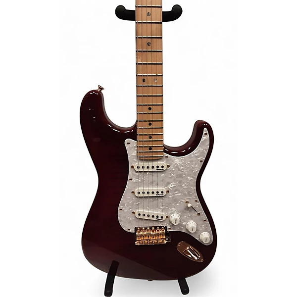 Used Fender Richie Kotzen Stratocaster See Thru Red Solid Body Electric Guitar