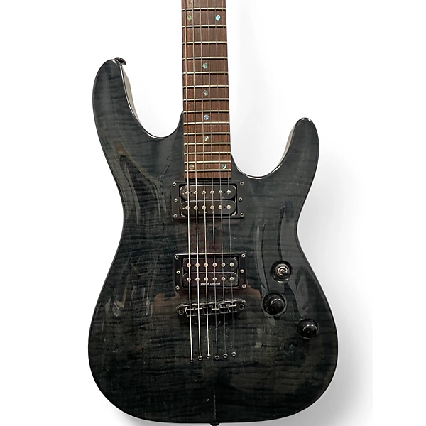 Used Schecter Guitar Research Gryphon Limited Edition Trans Black Solid Body Electric Guitar