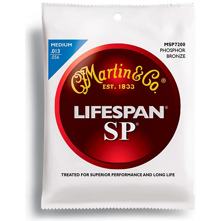 MSP7200 SP Lifespan Phosphor Bronze Medium Acoustic Guitar Strings
