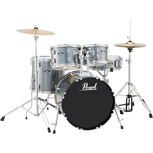 Pearl Roadshow 5 Piece Fusion Drum Set Level 1 Charcoal Metallic J14673004004000.gc
