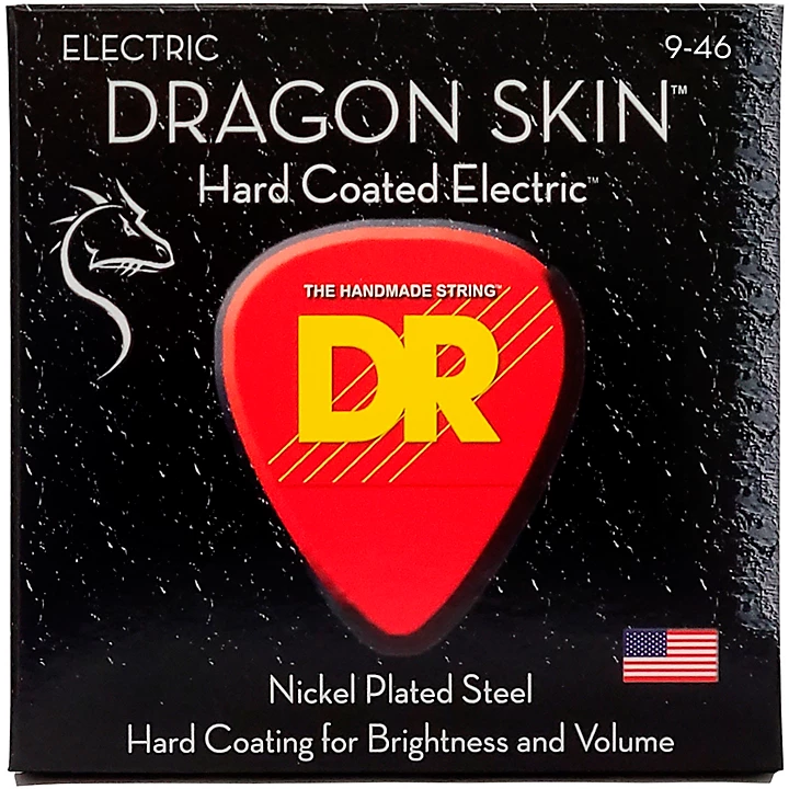DSE 9 46 Dragon Skin Coated Light Medium Electric Guitar Strings