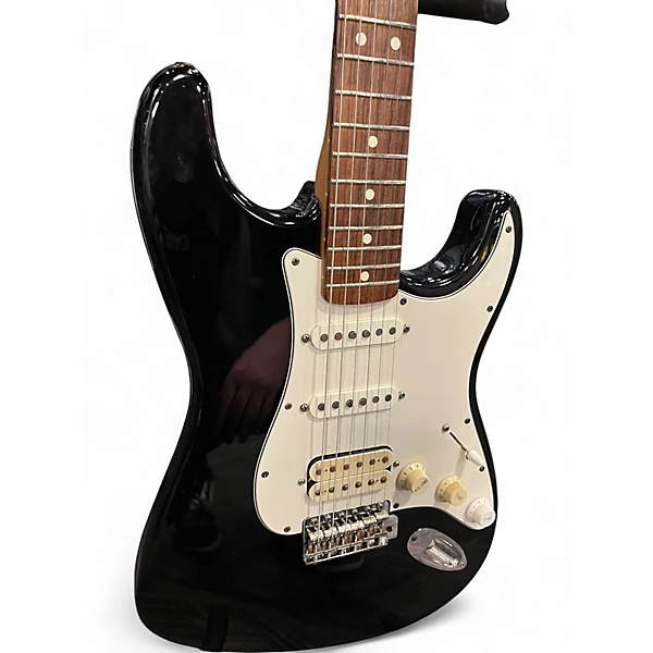 Used Fender Player Stratocaster Black and White Solid Body Electric Guitar