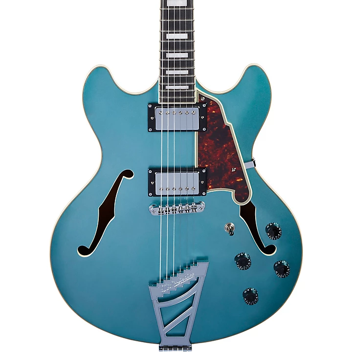 D'Angelico Premier DC Semi Hollow Electric Guitar With Stairstep Tailpiece Ocean Turquoise