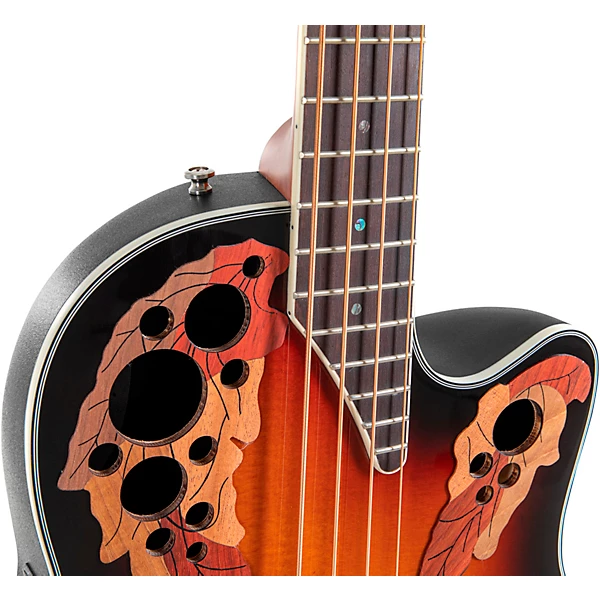 Ovation CEB44 1N G Celebrity Elite Mid Depth Acoustic Electric Bass Guitar New England Burst