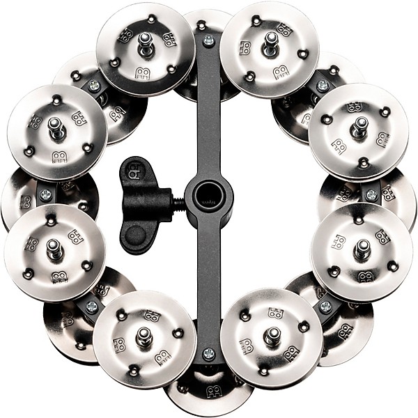Headliner Hi Hat Tambourine Steel Jingles Black 2 Row