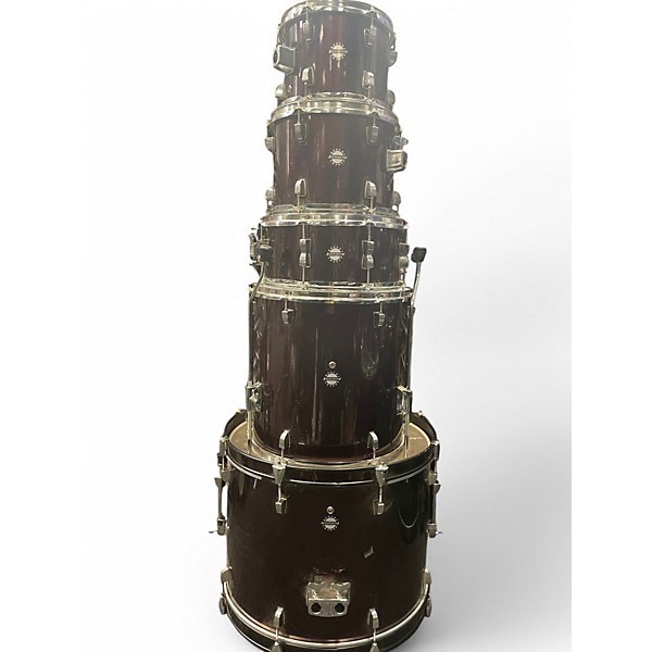 Used Ludwig 5 Piece Accent Wine Red Drum Kit