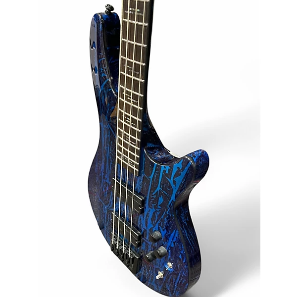 Schecter Guitar Research Used Schecter Guitar Research C4 SILVER MOUNTAIN CORROSIVE COBALT Electric Bass Guitar.gc