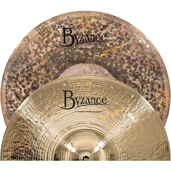 MEINL Byzance Brilliant Serpents Hi Hat Cymbal Pair 13 in.