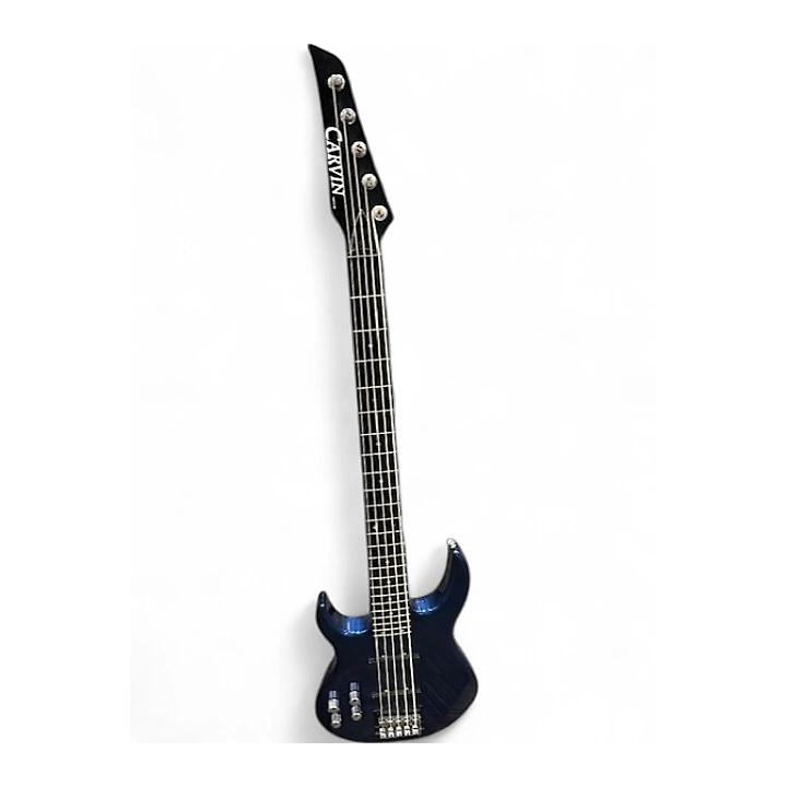 Used Carvin LB75 LH Blue Electric Bass Guitar