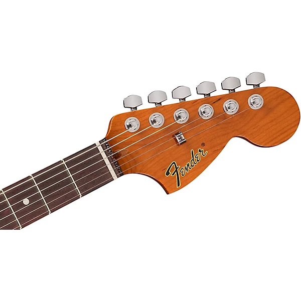 Fender Tom DeLonge Starcaster Electric Guitar Level 2 Satin Shoreline Gold