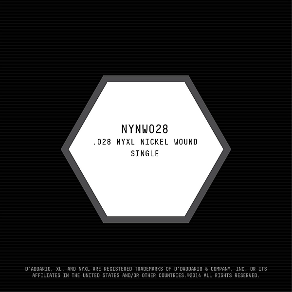 NYNW028 NYXL Nickel Wound Electric Guitar Single String 028