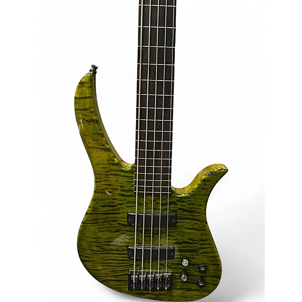Used Kiesel Brian Bromberg Custom Poison Green Electric Bass Guitar