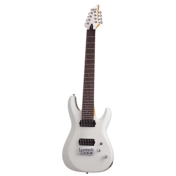 Schecter Guitar Research C 8 Deluxe 8 String Electric Guitar Satin White