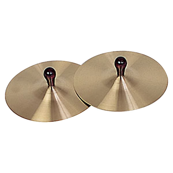 Rhythm Band Brass Cymbals With Knobs 7 in. Pair With Handles
