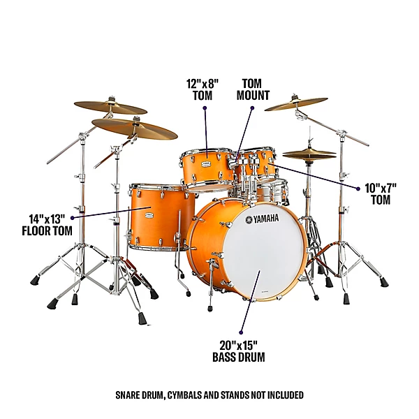 Yamaha Tour Custom Maple 4 Piece Shell Pack With 20\