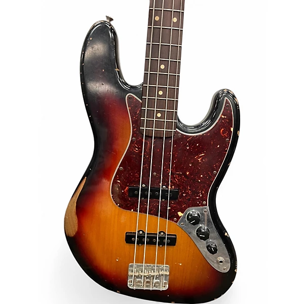 Used Fender Road Worn 1960S Jazz Bass 2 Color Sunburst Electric Bass Guitar