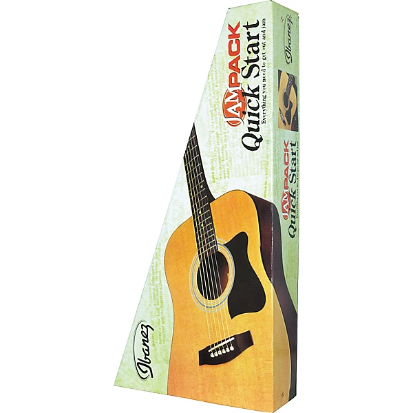 Ibanez JamPack IJV50 Quickstart Dreadnought Acoustic Guitar Pack Natural
