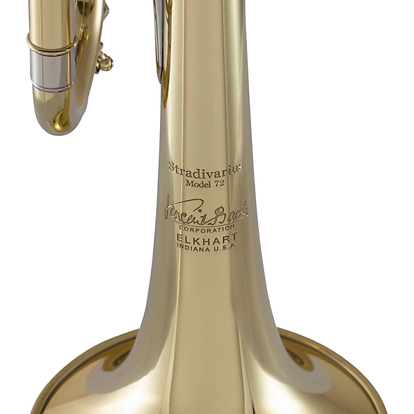 190 Stradivarius 72 Bell Vindabona Dual Bore Series Unlacquered Professional Bb Trumpet Unlacquered