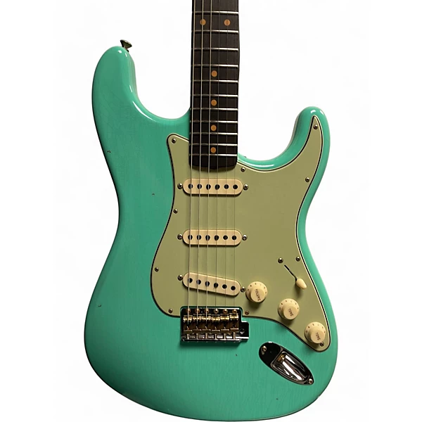 Used 2024 Fender Custom Shop 59 Journeyman Stratocaster Super Faded/aged Sea Foam Green Solid Body Electric Guitar
