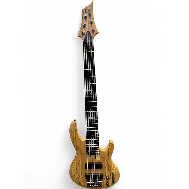 ESP Used ESP LTD B206SM 6 String SPALTED MAPLE Electric Bass Guitar