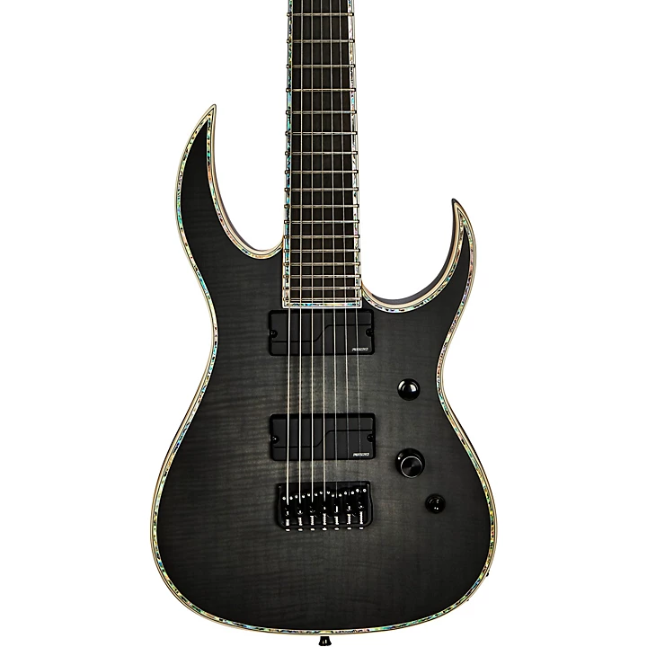 B.C. Rich Shredzilla Extreme 7 String Electric Guitar Trans Black