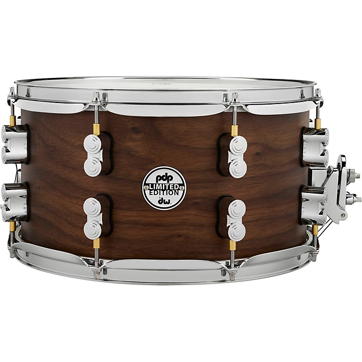 PDP by DW Concept Series Limited Edition 20 Ply Hybrid Walnut Maple Snare Drum 13 x 7 in. Satin Walnut