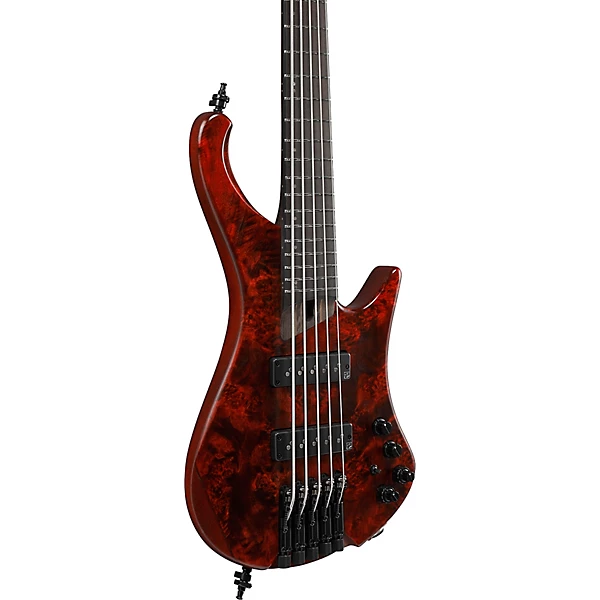 EHB1505 5 String Ergonomic Headless Bass Stained Wine Red Low Gloss
