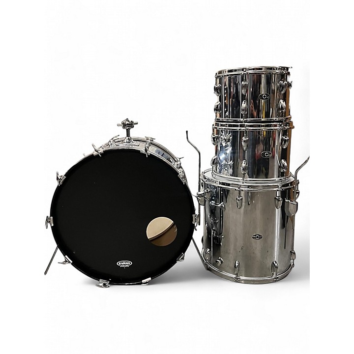 Vintage 1970s Slingerland 4 piece 4 Piece Kit Chrome Drum Kit
