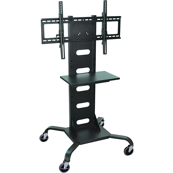 Mobile Flat Panel Display Stand With All Steel Frame Black Large