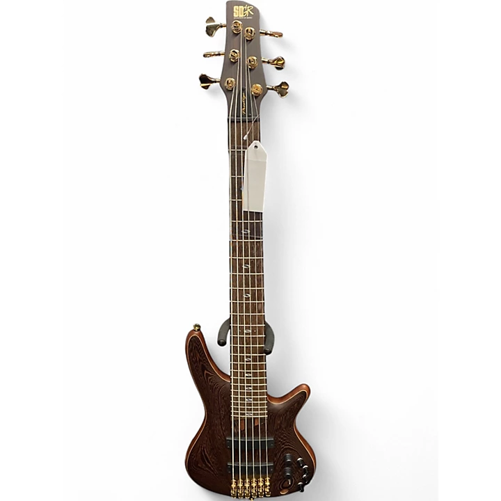 Used Ibanez PRESTIGE SR5006E Natural Electric Bass Guitar