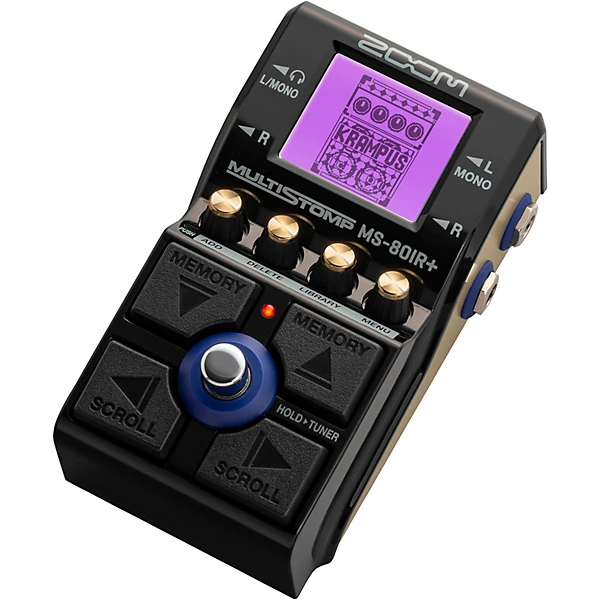 MS 80IR MultiStomp Pedal with Multi Layer IR Technology Effects Pedal Black and Gold