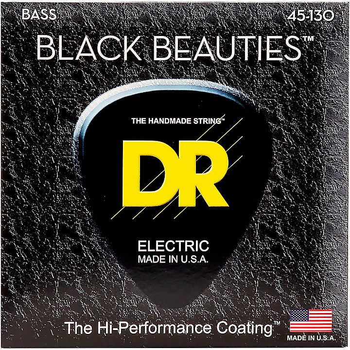 BLACK BEAUTIES Black Coated 5 String Bass Strings Medium 45