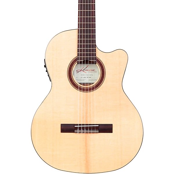 Rondo Thin Line Classical Acoustic Electric Guitar Natural