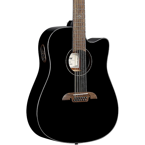 Alvarez AD60CE 12 String Dreadnought Acoustic Electric Guitar Black