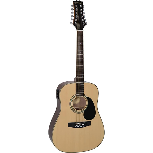 Mitchell D120S12E 12 String Dreadnought Acoustic Electric Guitar Natural