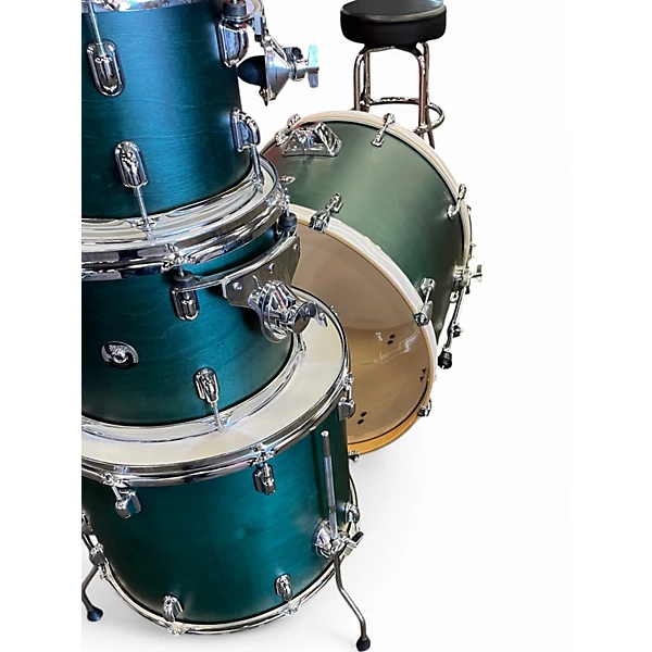 Dixon Used Dixon 5 Piece SPARK See Through Green Drum Kit.gc