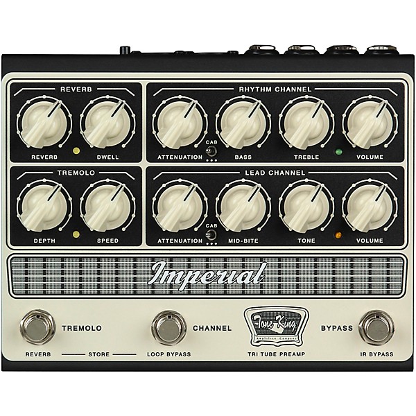 Imperial Preamp Effects Pedal Cream and Black
