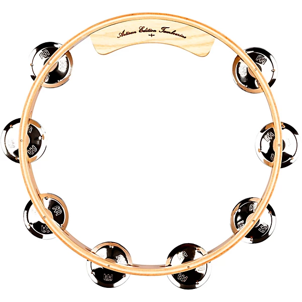 MEINL Artisan Edition American White Ash Tambourine with Steel Jingles 1 Row 10 in.