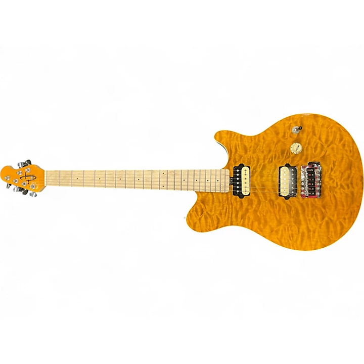 Used Cp By Ernie Ball Solid Body Orange Quilt Solid Body Electric Guitar