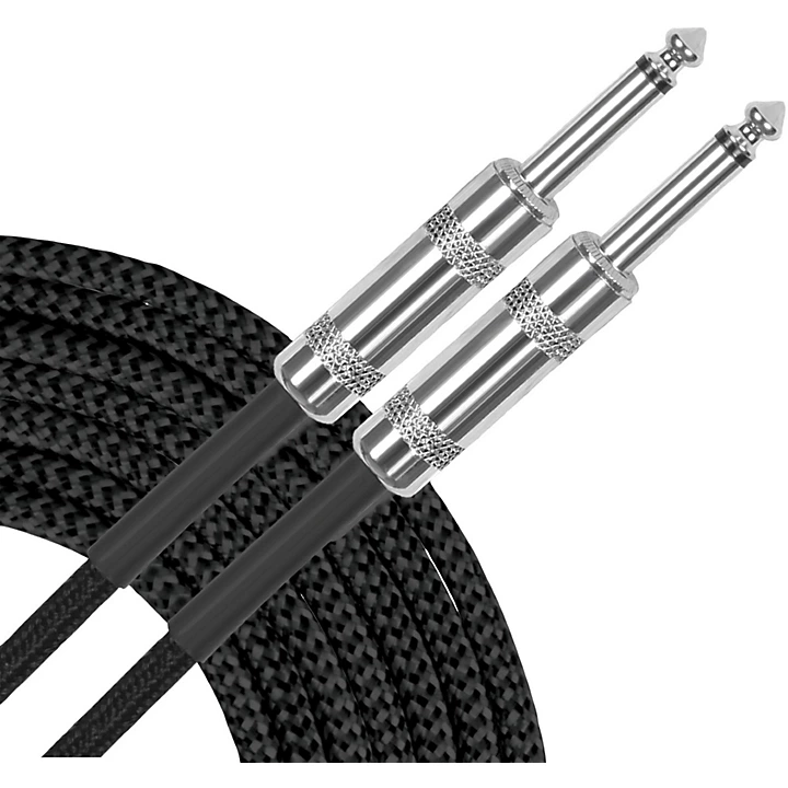Standard Instrument Cable Black Braid 20 ft Black