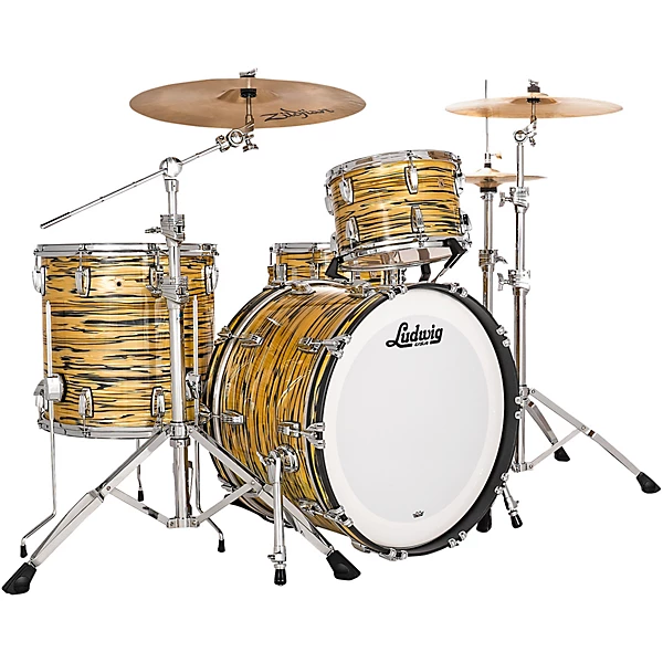 Legacy Maple 3 Piece Fab Shell Pack with 22 in Bass Drum Lemon Oyster