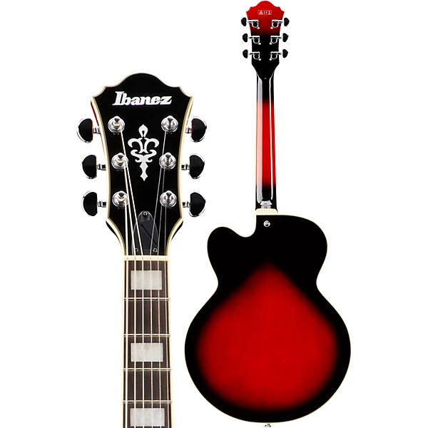 Ibanez Artcore AF75 Hollowbody Electric Guitar Transparent Red Sunburst
