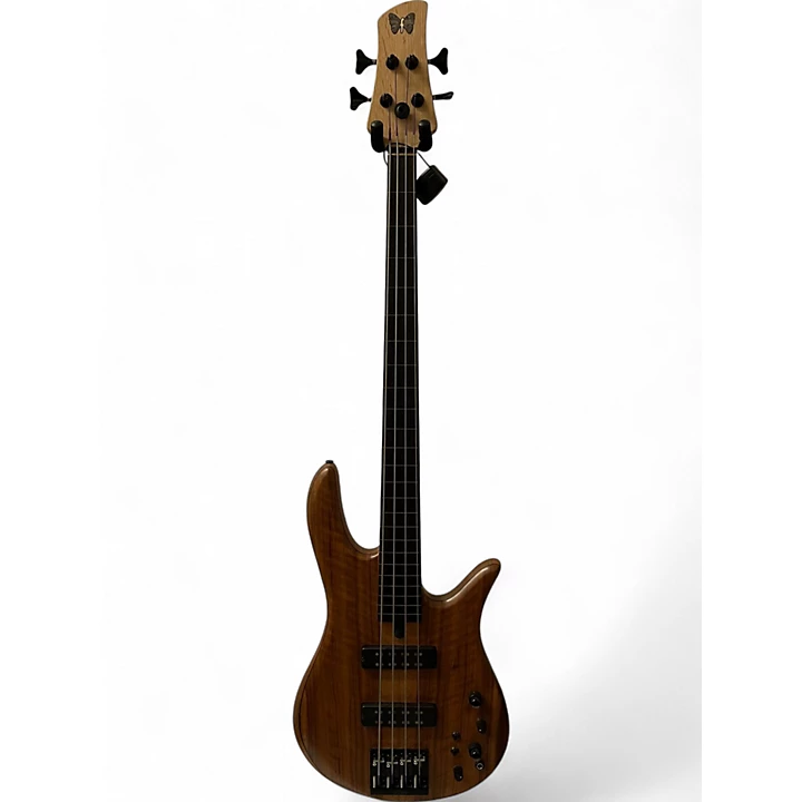 Fodera Used 2020s Fodera FRETLESS MONARCH 4 STRING CLEAR SATIN Electric Bass Guitar