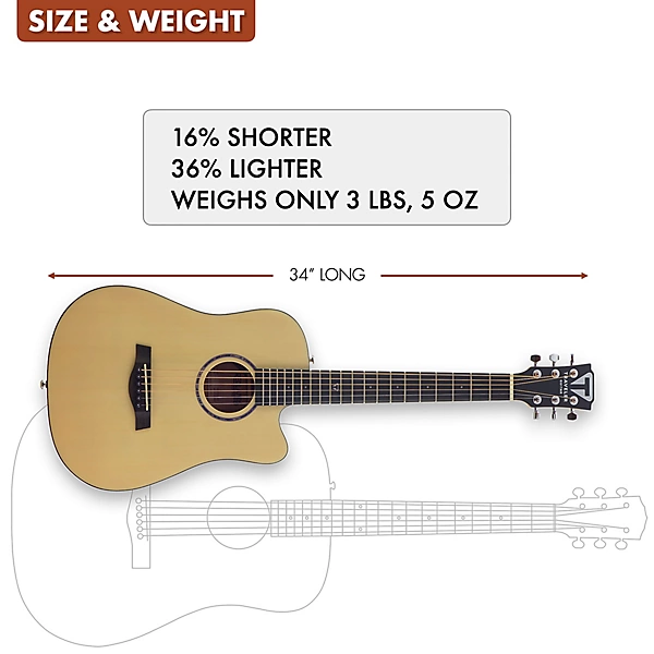 Redlands Mini Spruce Acoustic Guitar Natural