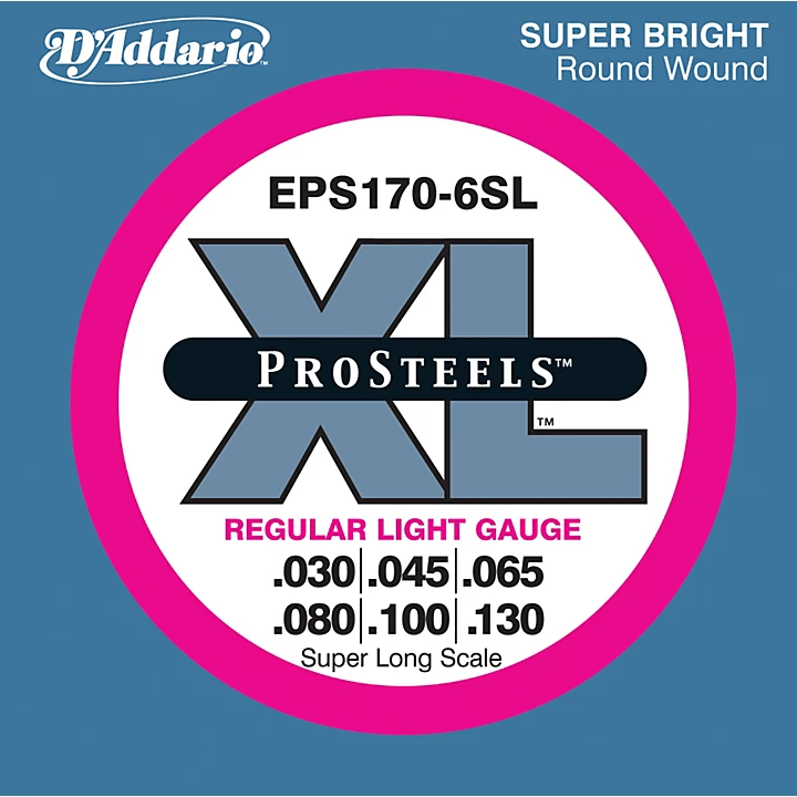 EPS170 6SL Pro Steels Regular Light Super Long Scale 6 String Bass Strings